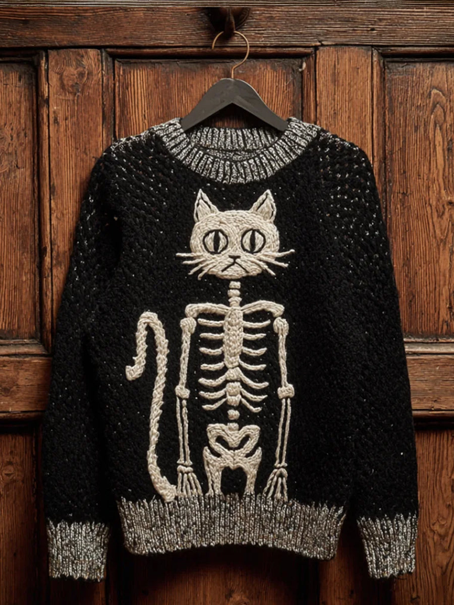 Γυναικείο Vintage ζώα εκτύπωση άνεση περιστατικό πουλόβερ άνετα