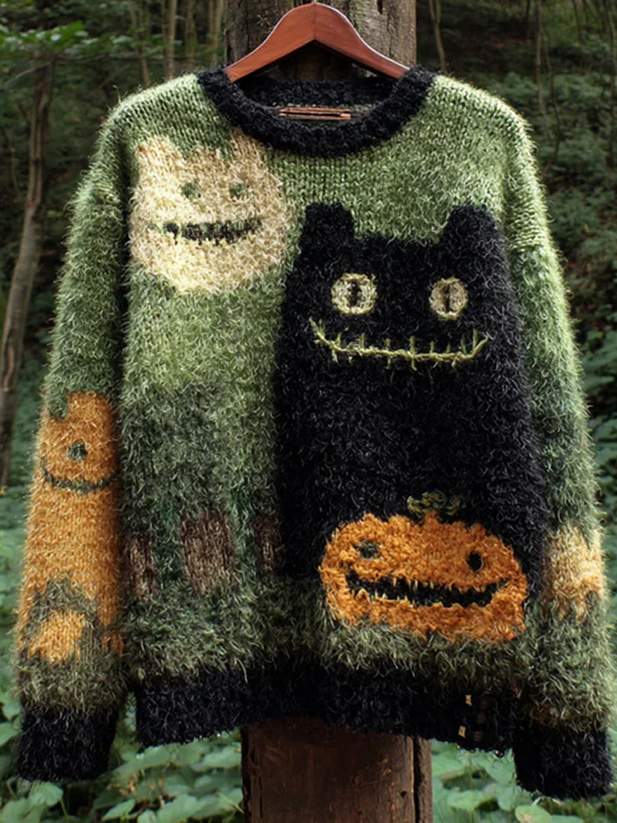 Γυναικείο Vintage ζώα εκτύπωση άνεση περιστατικό πουλόβερ άνετα