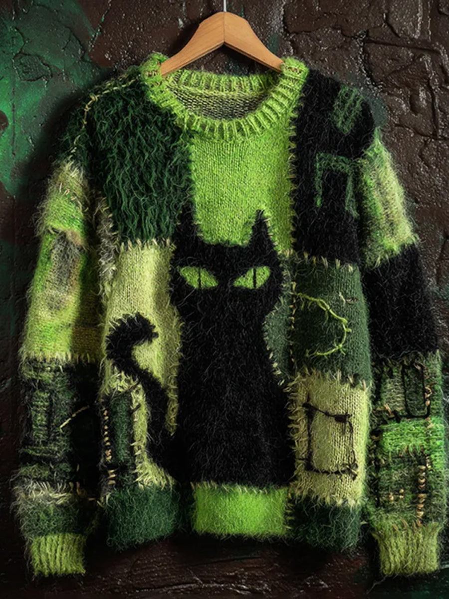 Γυναικείο Vintage ζώα εκτύπωση άνεση περιστατικό πουλόβερ άνετα