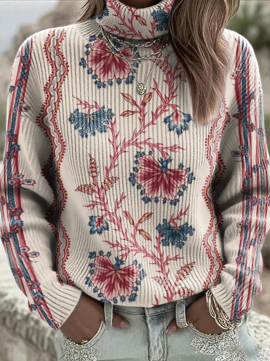 Γυναίκες Ροζ Παραδοσιακό μοτίβο Jumper ζιβάγκο