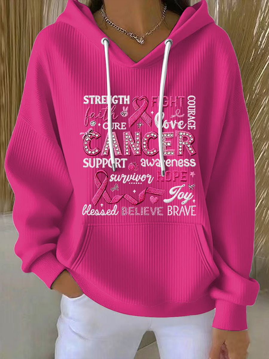 Γυναικείο Vintage Ροζ Καρκίνο του μαστού Ευαισθητοποίηση κουκούλας