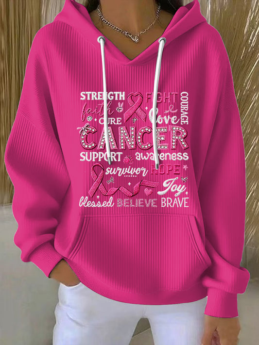 Γυναικείο Vintage Ροζ Καρκίνο του μαστού Ευαισθητοποίηση κουκούλας