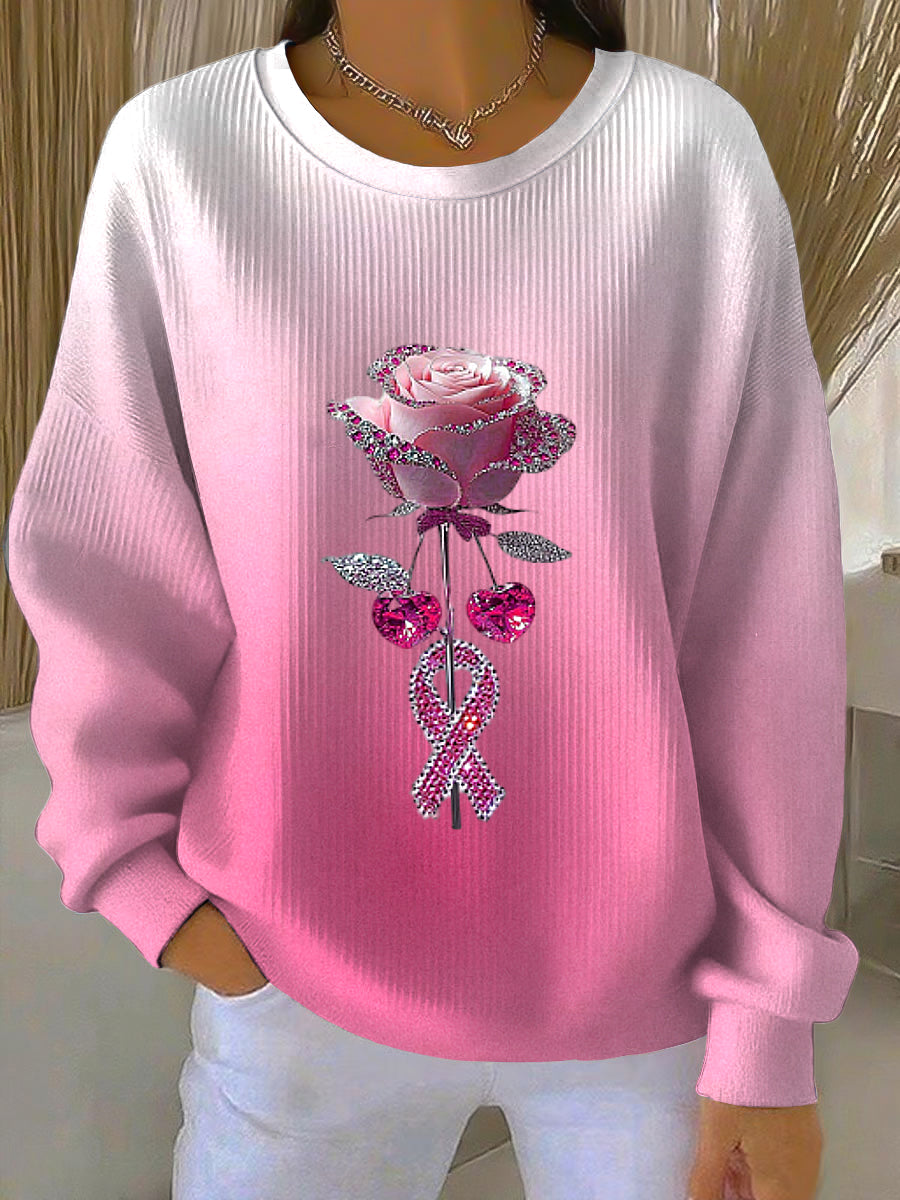 Γυναικείο ροζ λουλουδιά περιστασιακό πούλλοβο