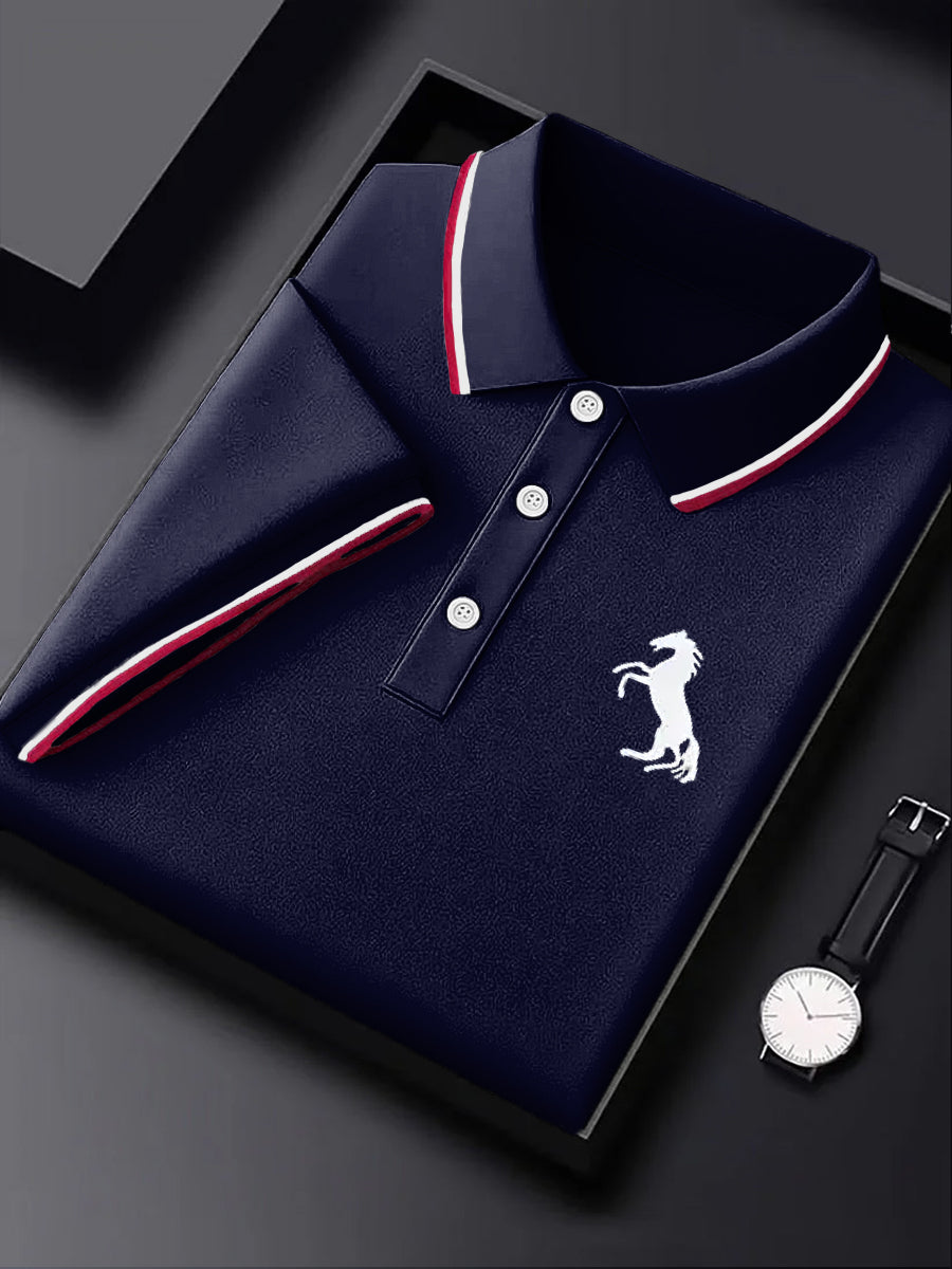 Ανδρική μόδα περιστασιακή επιχείρηση χρώμα-Blocked Polo πουκάμιση