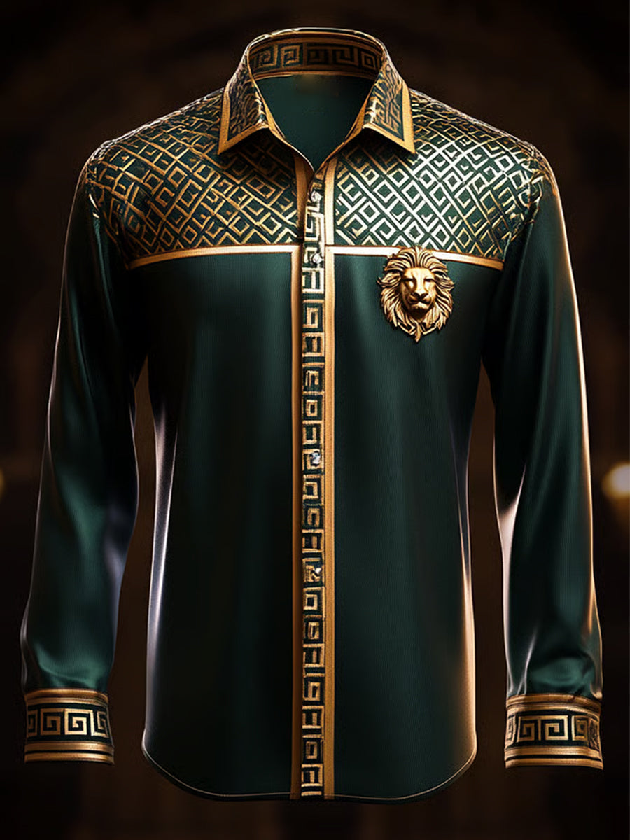 Ανδρική επιχείρηση πολυτελεία επιχειρηματικό στυλ μακριά μανίκι πουκάμιση