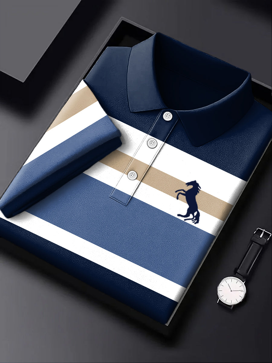 Ανδρικά Vintage Τέχνης ρίγη επιχείρηση Polo πουκάμιση