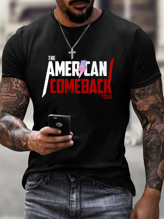 Ανδρική Εμφάνιση Charlie Kirk Αμερικανική σημαία Αναμνηστικό T-Shirt