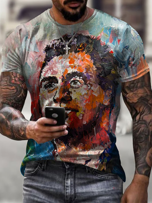 Ανδρική Εμφάνιση Charlie Kirk Αμερικανική σημαία Αναμνηστικό T-Shirt