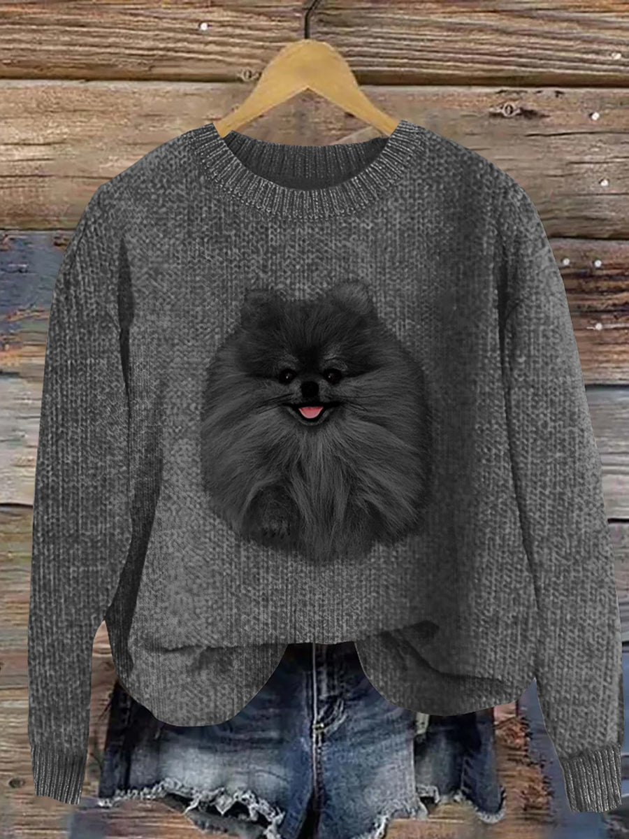 Γυναικείο Vintage ζώα εκτύπωση άνεση περιστατικό πουλόβερ άνετα