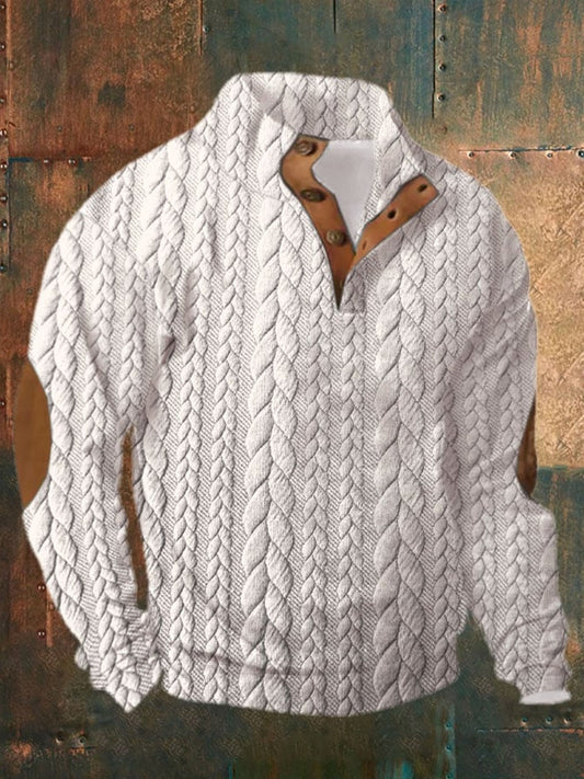 Ανδρικά Retro Casual μόδα τυπωμένα μακριά μανίκι κορυφαίο