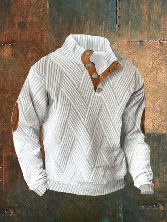 Ανδρικά Retro Casual μόδα τυπωμένα μακριά μανίκι κορυφαίο
