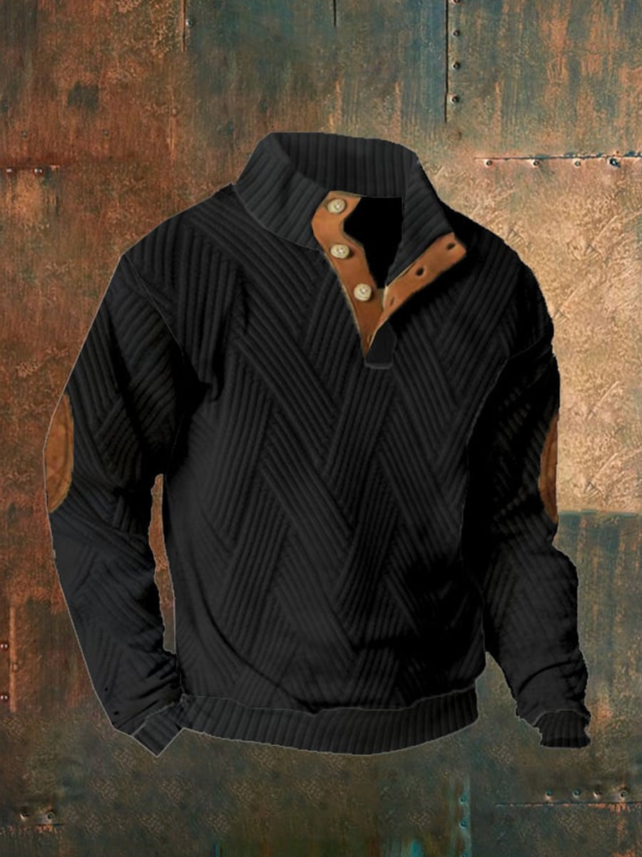 Ανδρικά Retro Casual μόδα τυπωμένα μακριά μανίκι κορυφαίο