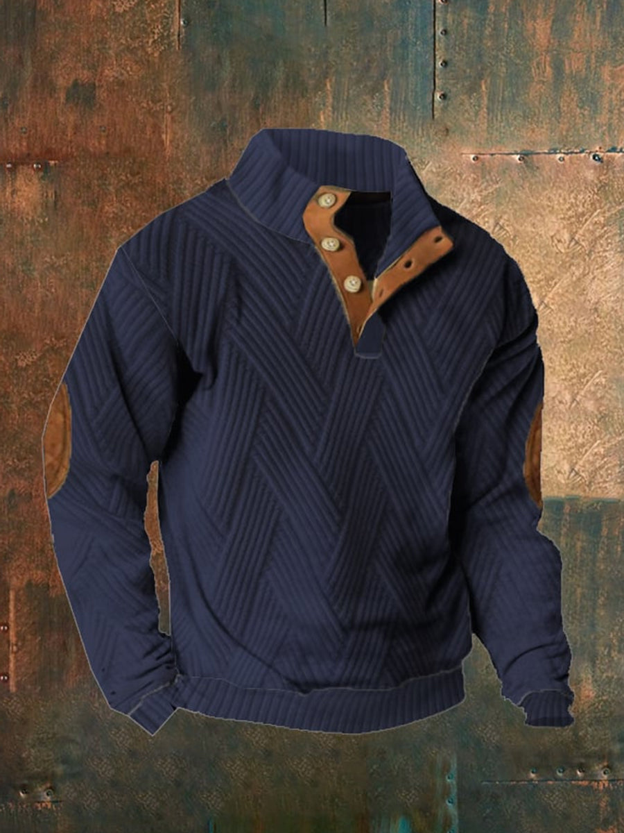 Ανδρικά Retro Casual μόδα τυπωμένα μακριά μανίκι κορυφαίο