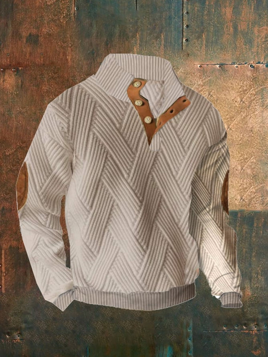 Ανδρικά Retro Casual μόδα τυπωμένα μακριά μανίκι κορυφαίο