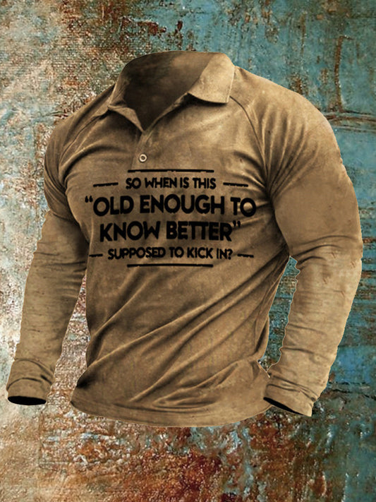 Ανδρικά ρετρο γράμμα εκτύπωση POLO πουκάμισο T-shirt κορυφαίο