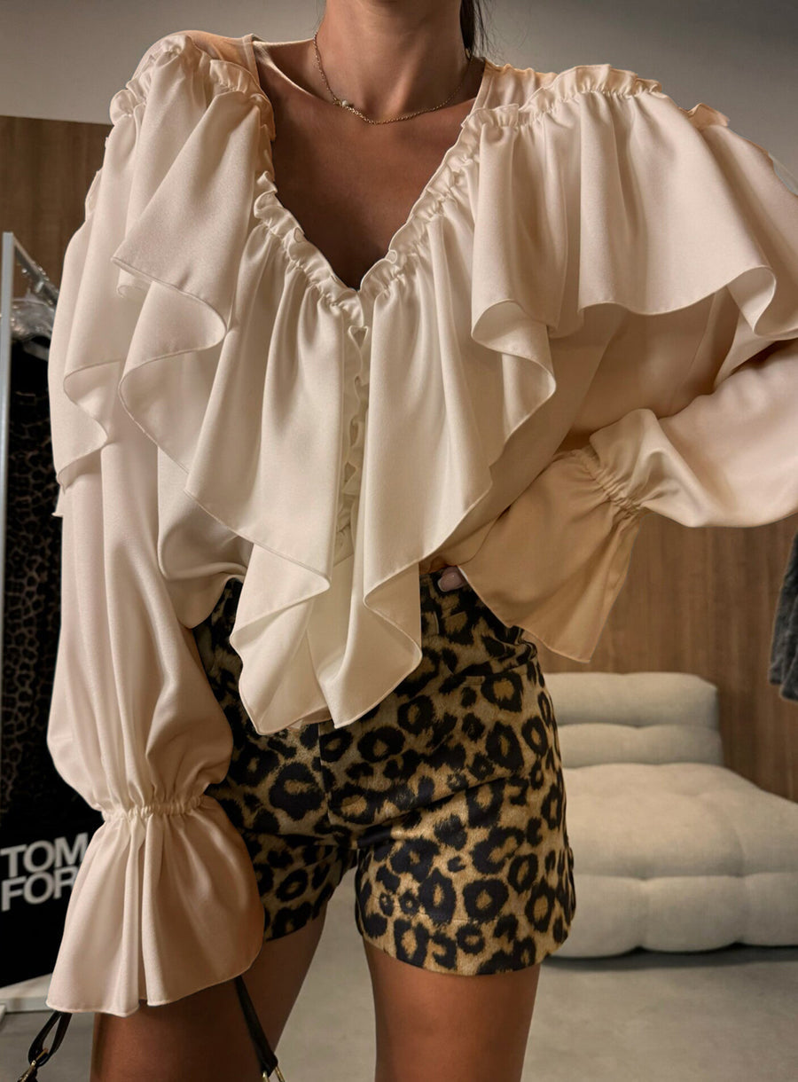 Γυναικείο στερεό χρώμα σχέδιο μόδας μακριά μανίκι πουκάμιση