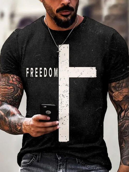 Ανδρική Εμφάνιση Charlie Kirk Αμερικανική σημαία Αναμνηστικό T-Shirt