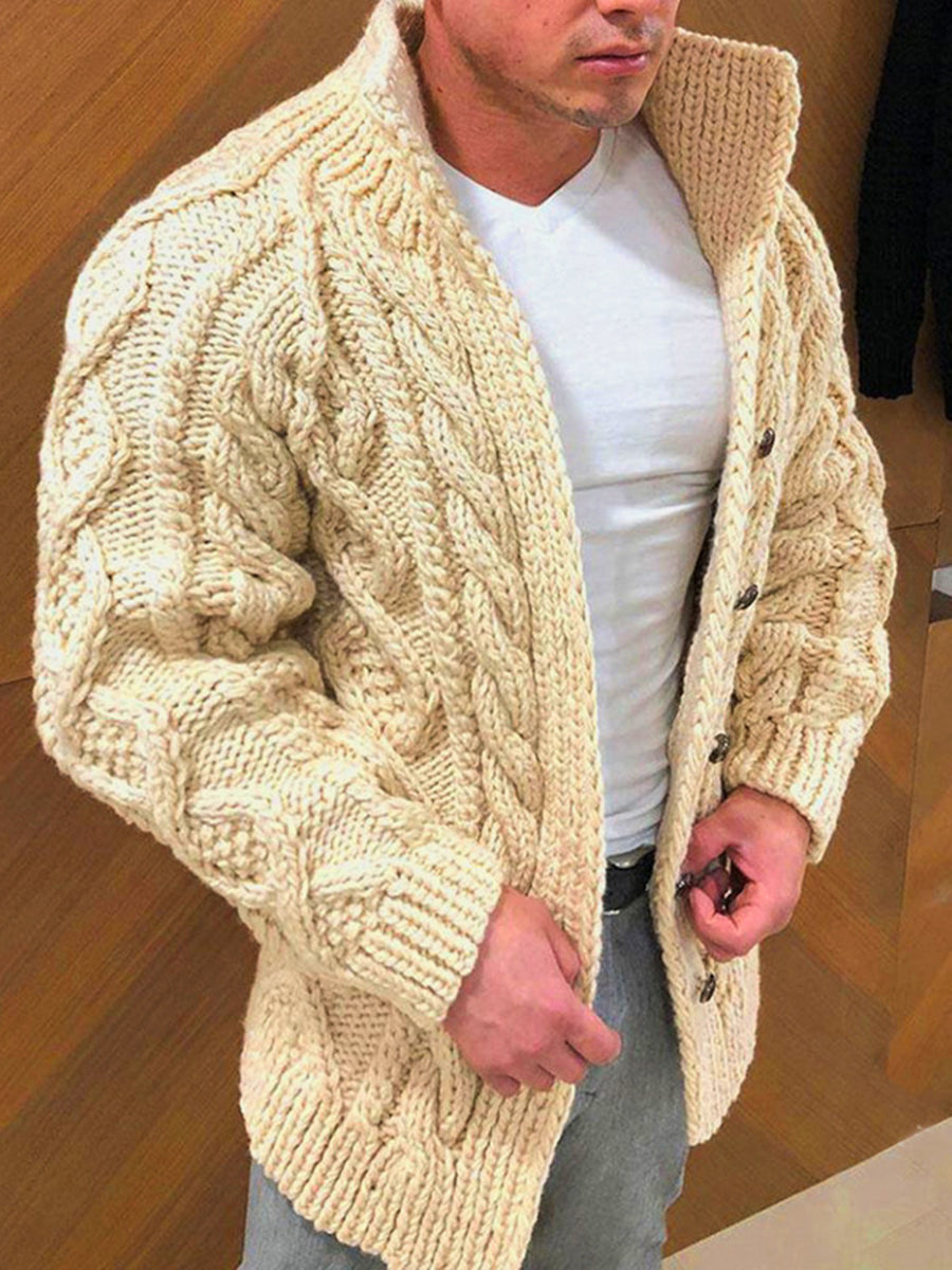 Ανδρικά ρετρο επιχειρηματικό στυλ Cardigan Jacket