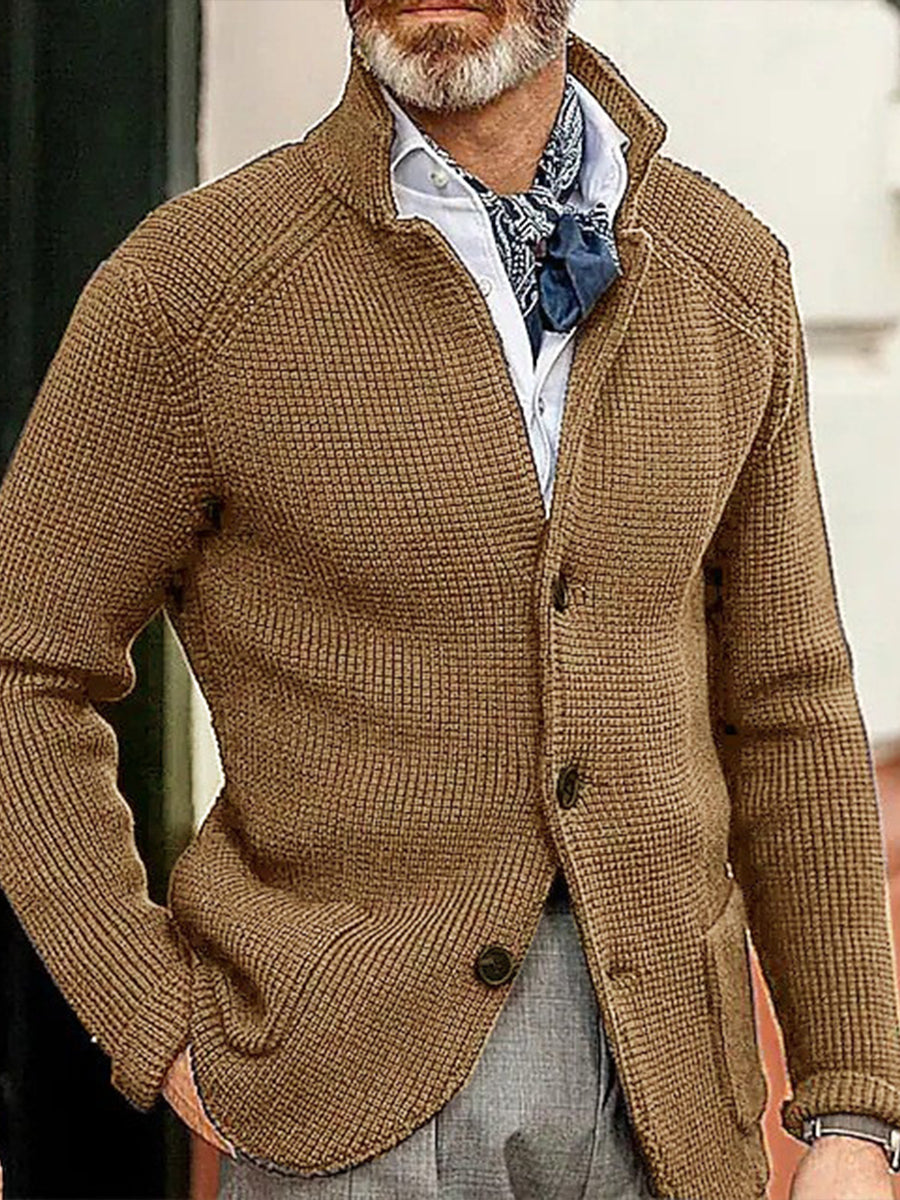 Ανδρικά ρετρο επιχειρηματικό στυλ Cardigan Jacket