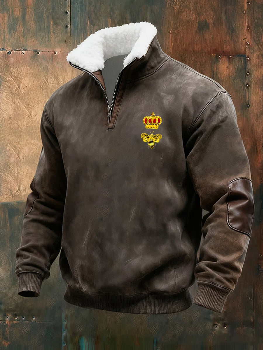 Ανδρών Retro Επιχείρηση Casual Πυκνωμένο Πούτσιρ