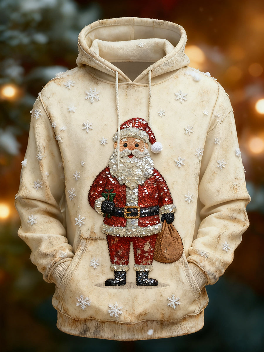 Ανδρικά Retro Χριστούγεννα εκτύπωση Casual Hoodie