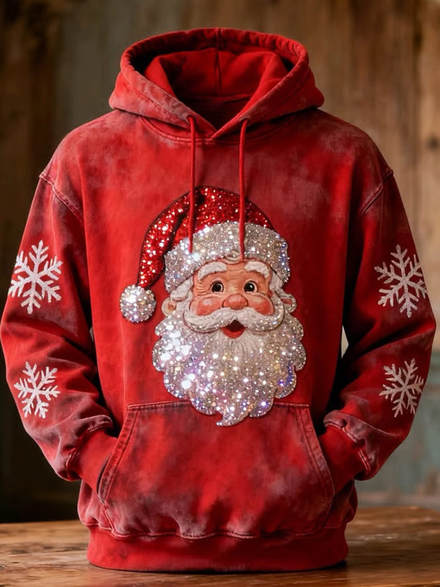 Ανδρικά Retro Χριστουγεννιάτικη τέχνη Εκτύπωση Casual Hoodie