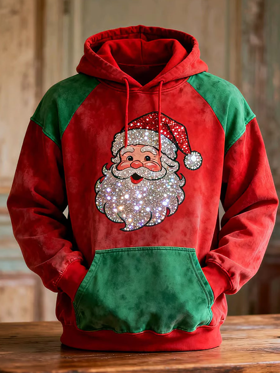 Ανδρικά Retro Χριστουγεννιάτικη τέχνη Εκτύπωση Casual Hoodie