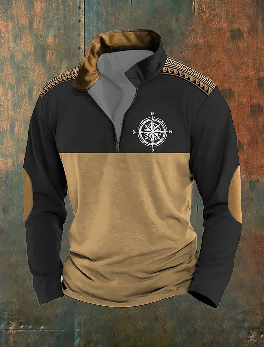 Ανδρικά Retro Δυτική Τέχνη Εκτύπωση περιστασιακό κορυφαίο