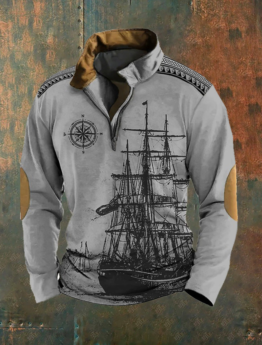 Ανδρικά Retro Δυτική Τέχνη Εκτύπωση περιστασιακό κορυφαίο