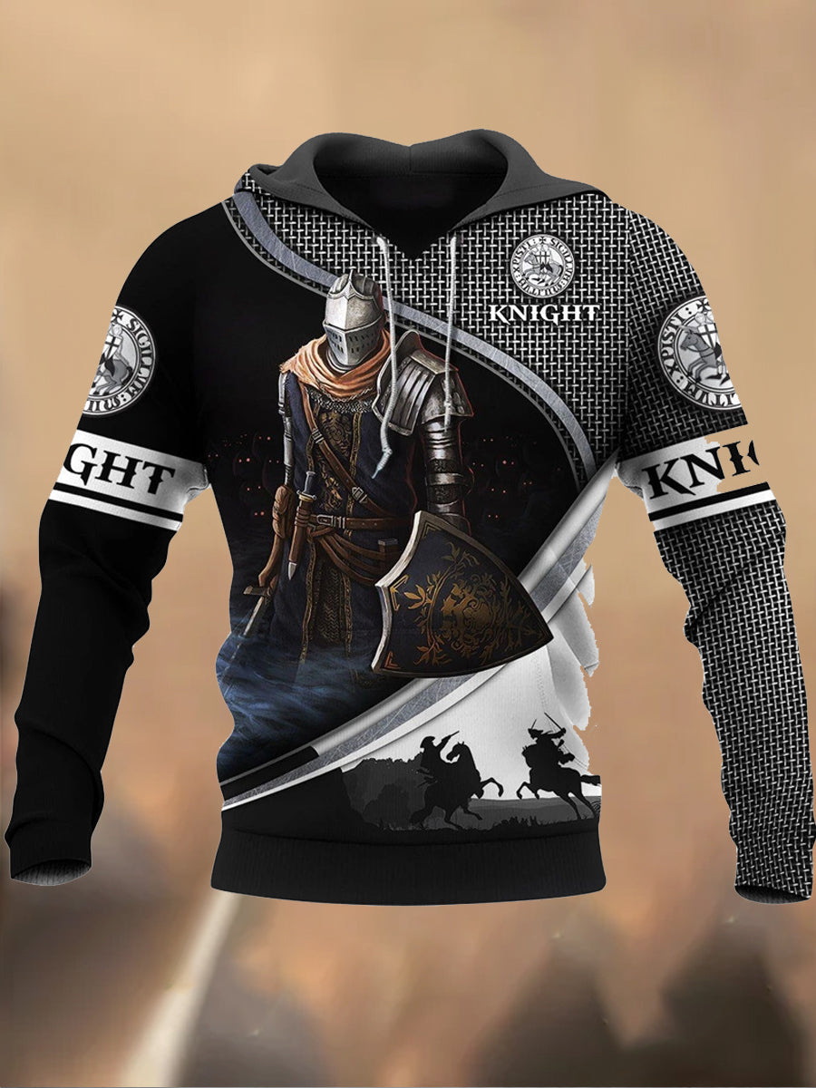 Ανδρικά Retro Τυπωμένα Καθαρό Φούτερ μπλούζα