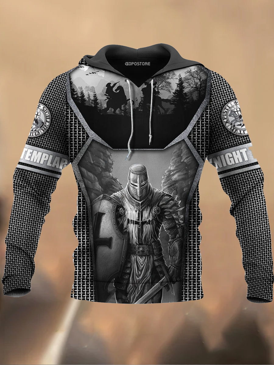 Ανδρικά Retro Τυπωμένα Καθαρό Φούτερ μπλούζα