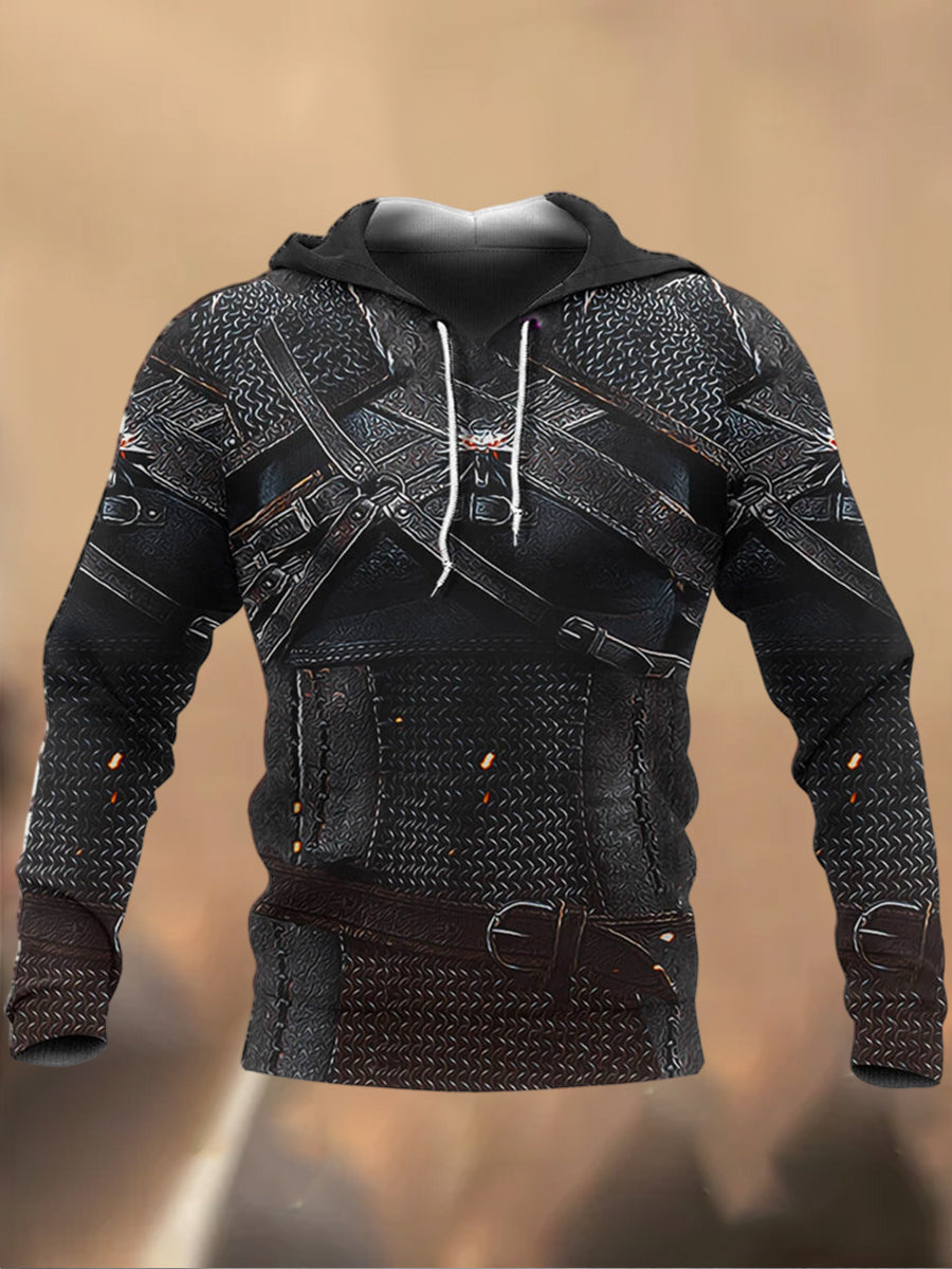 Ανδρικά Retro Τυπωμένα Καθαρό Φούτερ μπλούζα