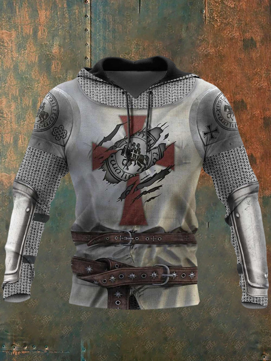 Ανδρικά Retro Τυπωμένα Καθαρό Φούτερ μπλούζα