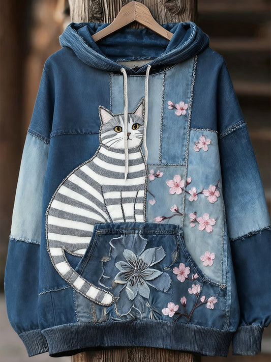 Unisex ζωική τέχνη εκτύπωση Casual Vintage Hoodie Hoodie