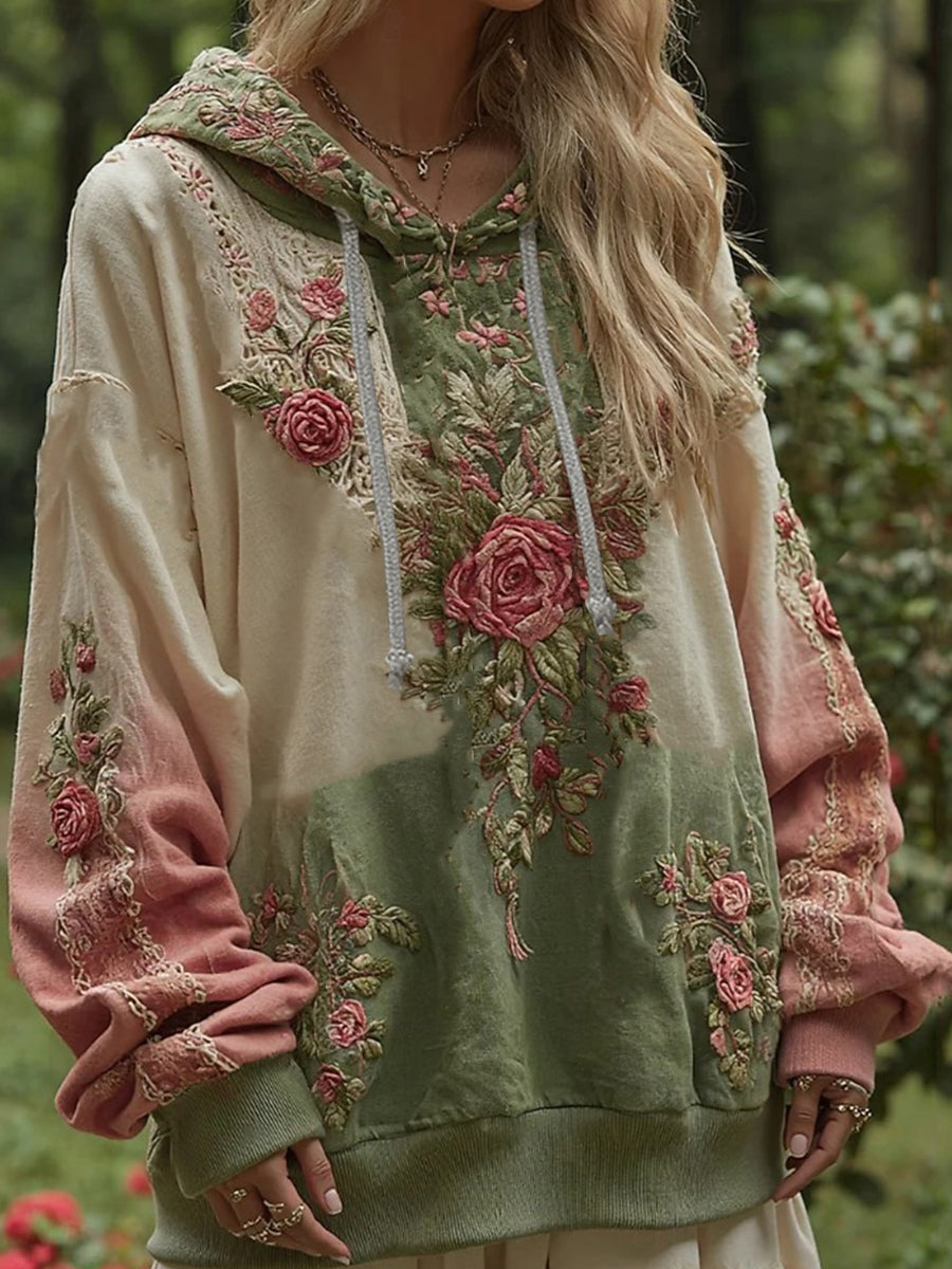 Γυναικείο Vintage Bohemian Patchwork λουλούδια περίπτωση κουκούλας