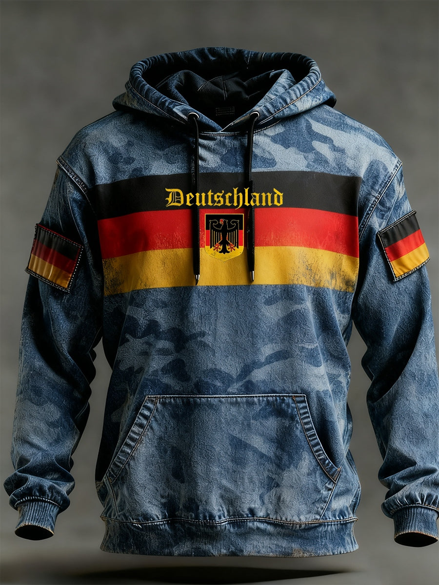 Ανδρικά Vintage γερμανική σημαία τέχνη εκτύπωση