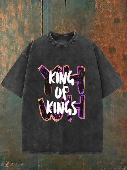 Ανδρικά Vintage θλιβερή Χριστιανική πλένεται Καθαρό T-Shirt