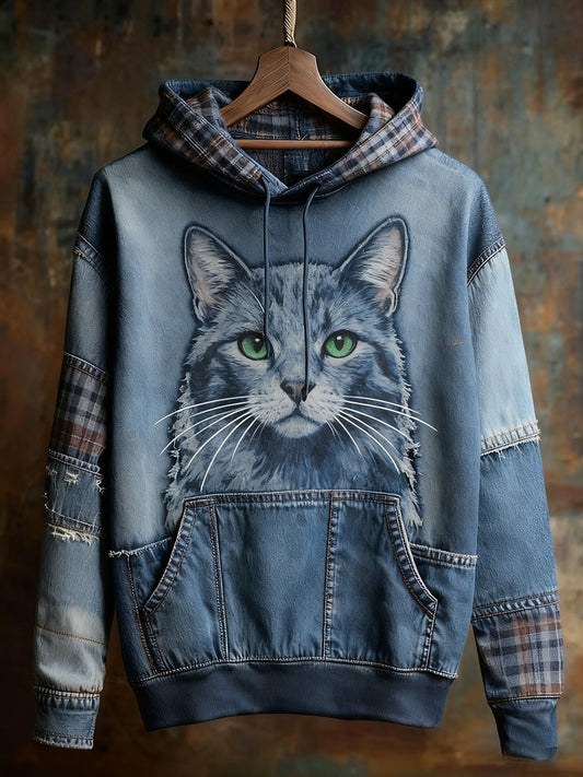 Unisex ζωική τέχνη εκτύπωση Casual Vintage Hoodie Hoodie