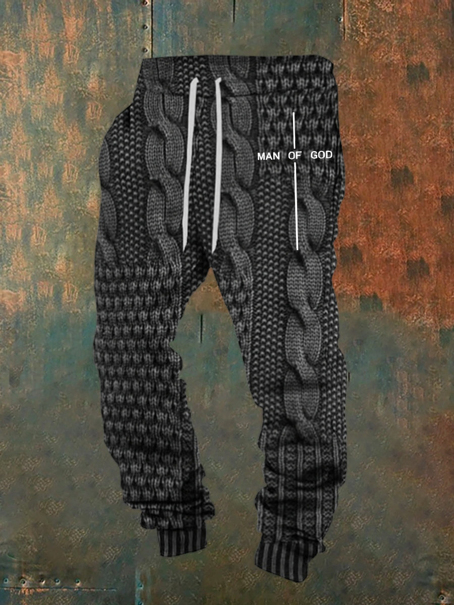 Ανδρική Retro Πίστη Εκτύπωση Χαλαρά περιστασιακά παντελόνια