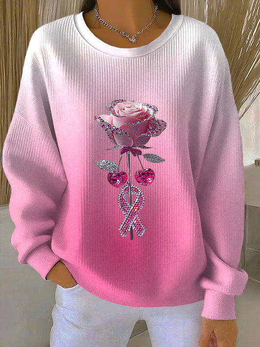 Γυναικείο ροζ λουλουδιά περιστασιακό πούλλοβο