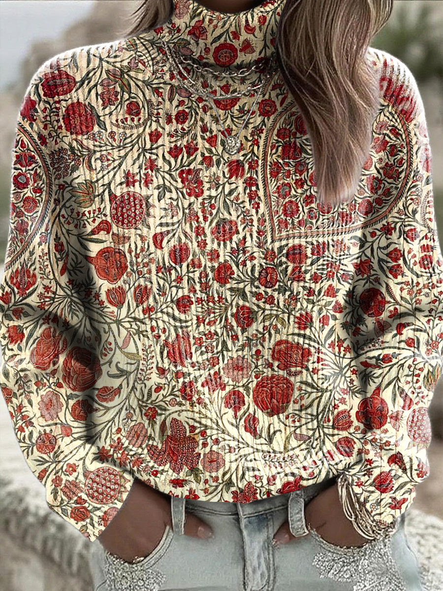 Γυναικείο Παραδοσιακό λουλούδι τύπωμα ζιβάκι