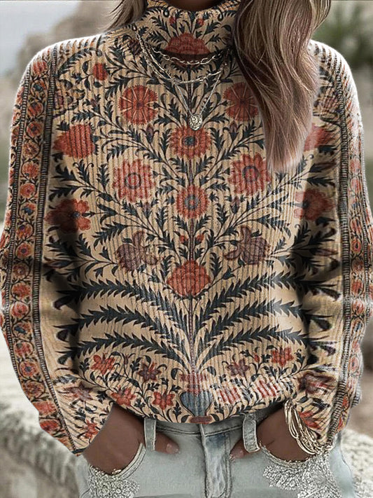 Γυναικείο ανοιχτό καφέ ανθοπωλείο Jumper ζιβάγκου