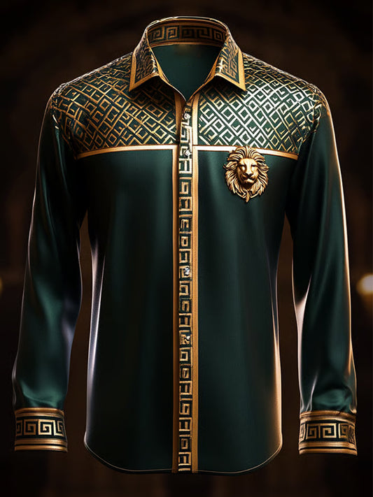 Ανδρική επιχείρηση πολυτελεία επιχειρηματικό στυλ μακριά μανίκι πουκάμιση