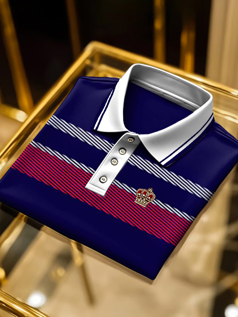 Ανδρικά κλασικό ριγέ πόλο πουκάμισα