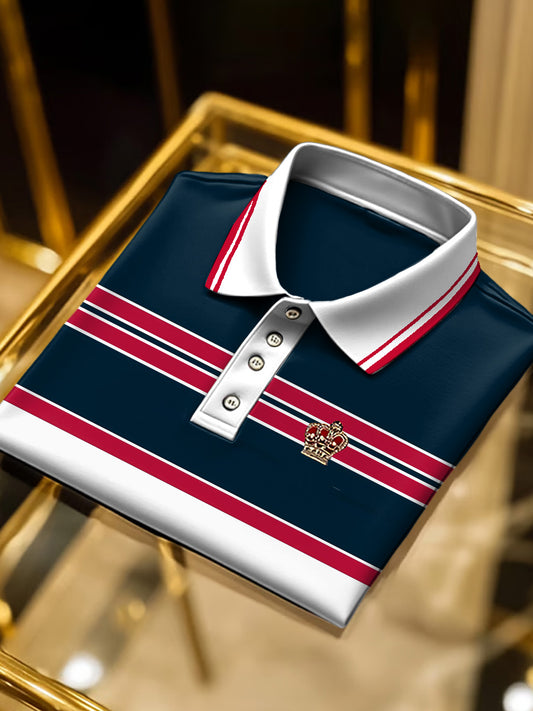 Ανδρικές επιχειρήσεις ριγέ κοντομάνικο πουκάμισο