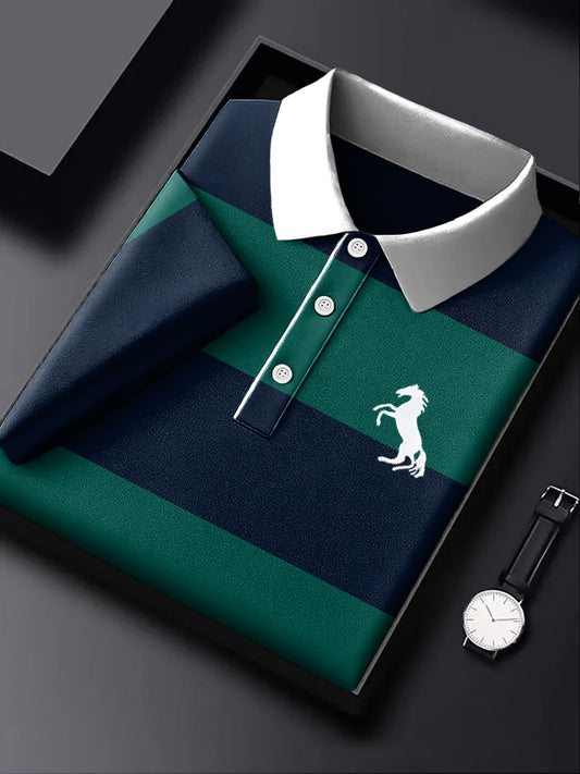 Ανδρικά ριγέ επιχείρηση πόλο πουκάμιση