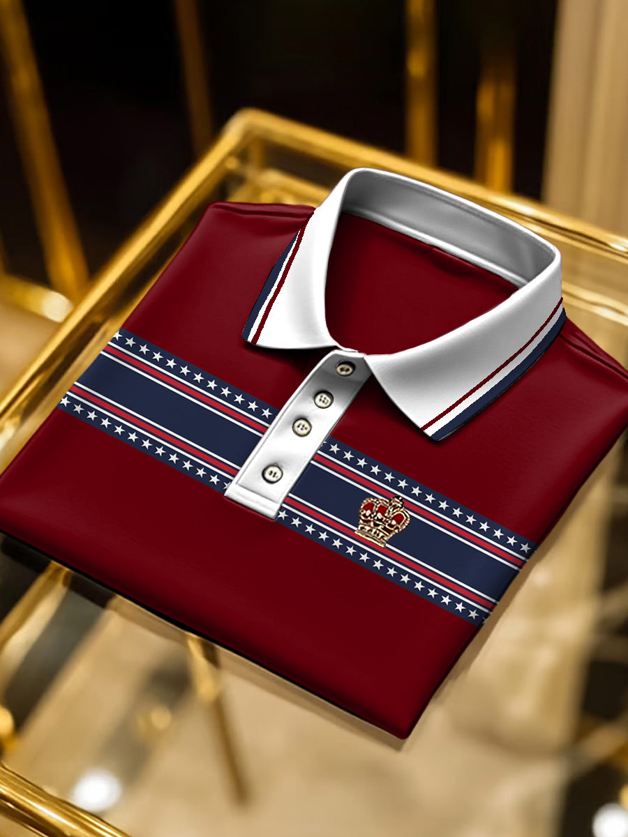 Ανδρικά αστεράκια με στριφωμένο πόλο πουκάμισα