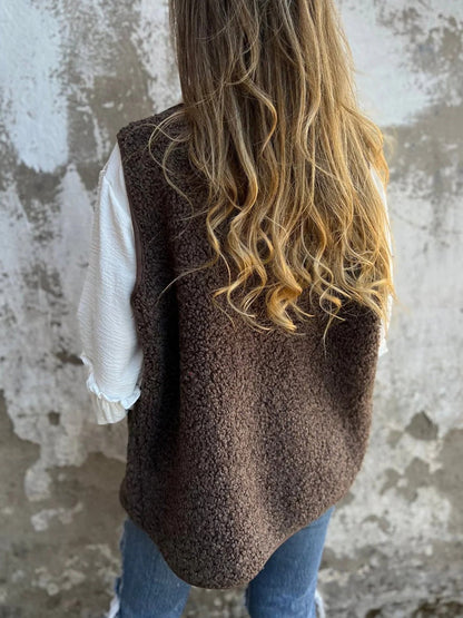 Γυναικείο μόδα κουμπί μπροστά σακάκι γιλέκο