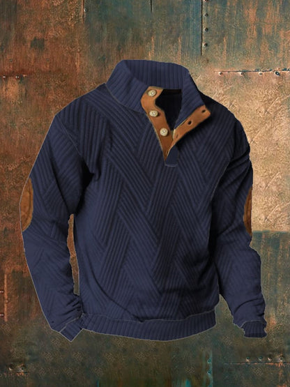 Ανδρικά Retro Casual μόδα τυπωμένα μακριά μανίκι κορυφαίο
