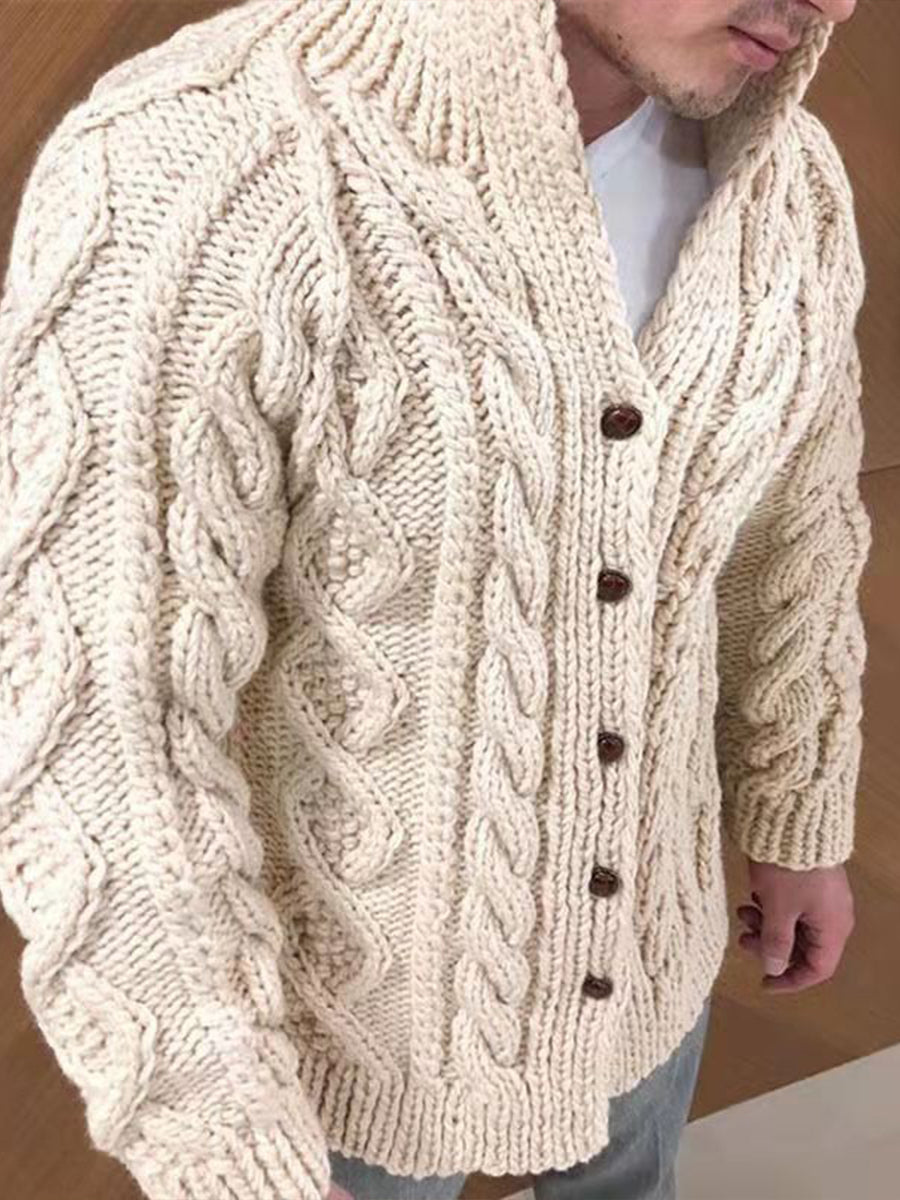 Ανδρικά ρετρο επιχειρηματικό στυλ Cardigan Jacket